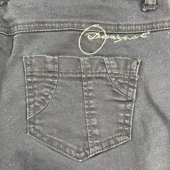 Desigual Navy Blue Jogger Jeans Flower Graffiti Size 30 - Picture 12 of 13